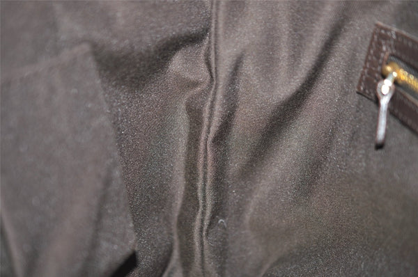 Authentic GUCCI Web Sherry Line Tote Bag GG Canvas Leather 137396 Brown 1081K