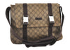 Authentic GUCCI Shoulder Cross Body Hand Bag GG PVC Leather 122373 Brown 1082K