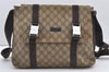Authentic GUCCI Shoulder Cross Body Hand Bag GG PVC Leather 122373 Brown 1082K