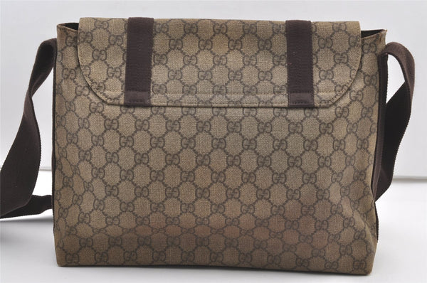 Authentic GUCCI Shoulder Cross Body Hand Bag GG PVC Leather 122373 Brown 1082K