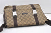 Authentic GUCCI Shoulder Cross Body Hand Bag GG PVC Leather 122373 Brown 1082K