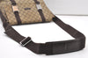 Authentic GUCCI Shoulder Cross Body Hand Bag GG PVC Leather 122373 Brown 1082K