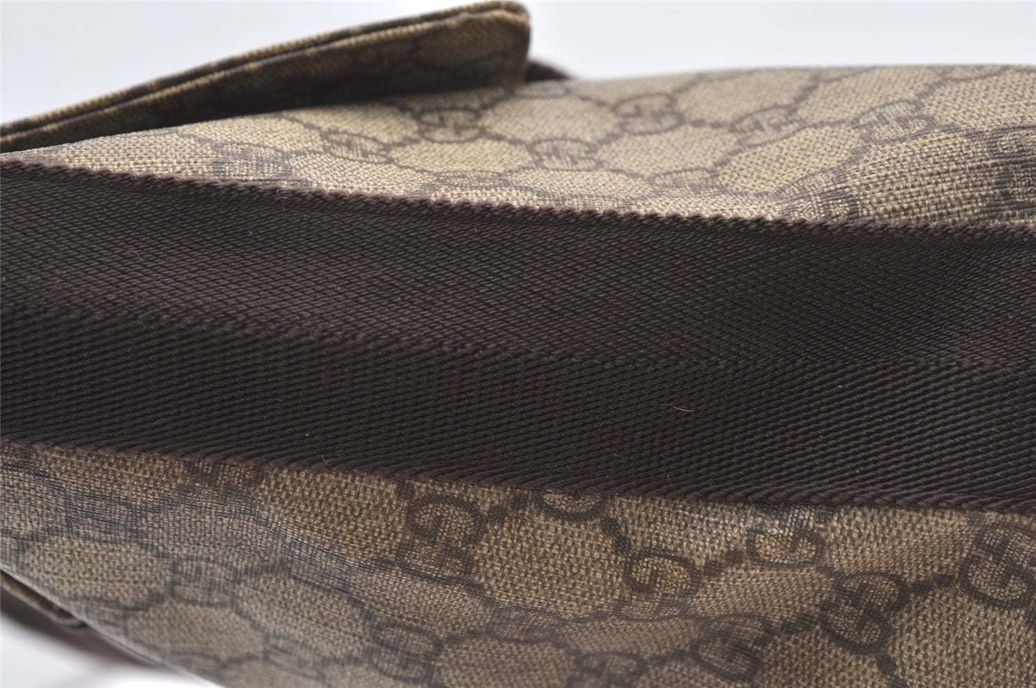 Authentic GUCCI Shoulder Cross Body Hand Bag GG PVC Leather 122373 Brown 1082K