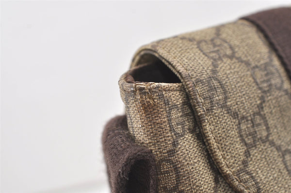 Authentic GUCCI Shoulder Cross Body Hand Bag GG PVC Leather 122373 Brown 1082K