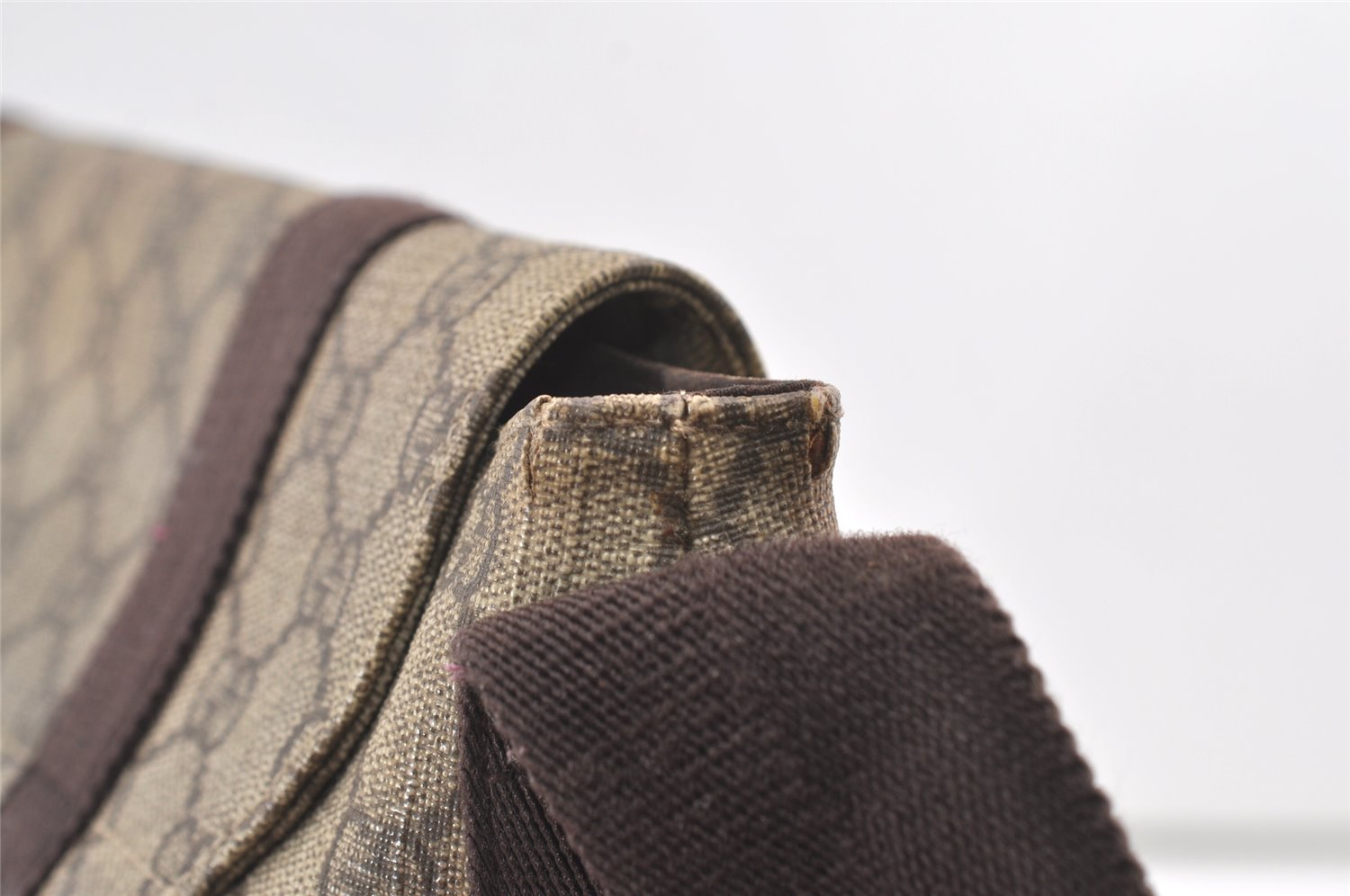 Authentic GUCCI Shoulder Cross Body Hand Bag GG PVC Leather 122373 Brown 1082K