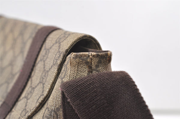 Authentic GUCCI Shoulder Cross Body Hand Bag GG PVC Leather 122373 Brown 1082K