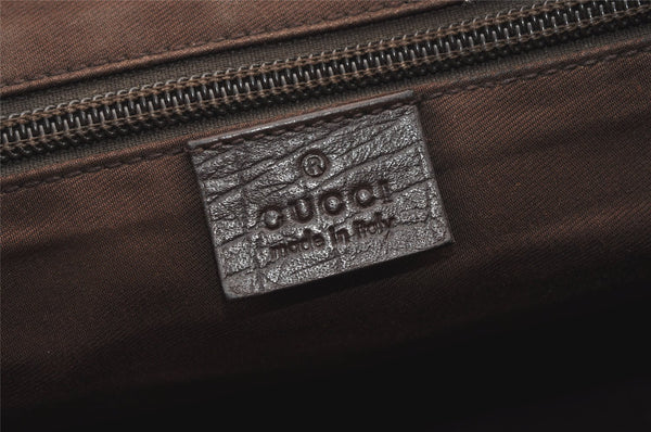 Authentic GUCCI Shoulder Cross Body Hand Bag GG PVC Leather 122373 Brown 1082K