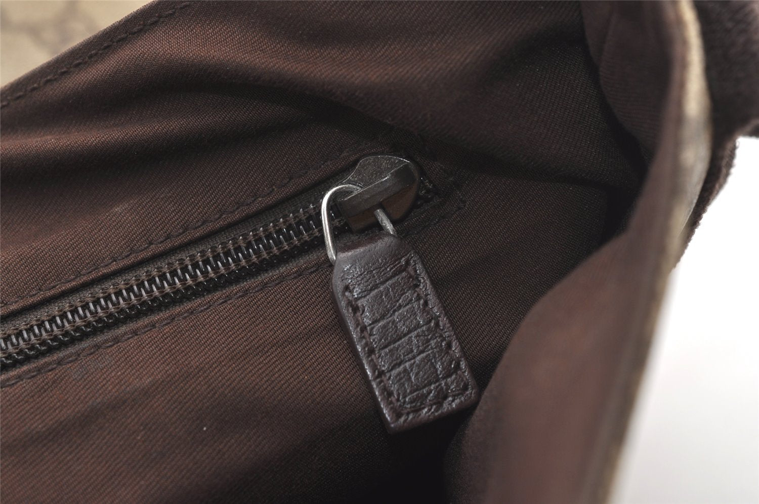 Authentic GUCCI Shoulder Cross Body Hand Bag GG PVC Leather 122373 Brown 1082K