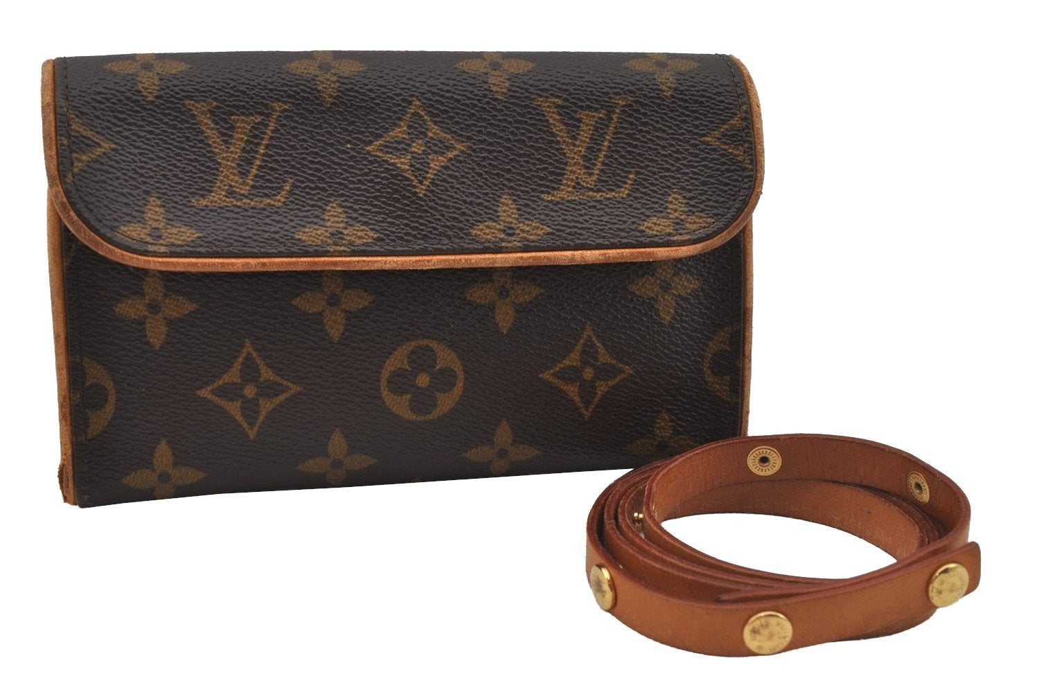 Auth Louis Vuitton Monogram Pochette Florentine Pouch Waist Bag M51855 LV 1083J