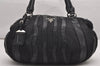 Authentic PRADA Vintage Nylon Tessuto Leather 2Way Hand Boston Bag Black 1085J