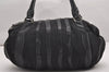 Authentic PRADA Vintage Nylon Tessuto Leather 2Way Hand Boston Bag Black 1085J