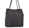 Authentic GUCCI Vintage Shoulder Tote Bag GG Canvas Leather 257275 Black 1085K