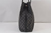 Authentic GUCCI Vintage Shoulder Tote Bag GG Canvas Leather 257275 Black 1085K