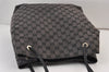 Authentic GUCCI Vintage Shoulder Tote Bag GG Canvas Leather 257275 Black 1085K