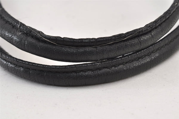 Authentic GUCCI Vintage Shoulder Tote Bag GG Canvas Leather 257275 Black 1085K