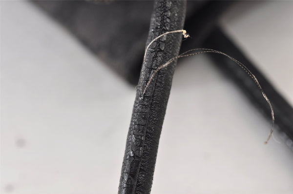 Authentic GUCCI Vintage Shoulder Tote Bag GG Canvas Leather 257275 Black 1085K