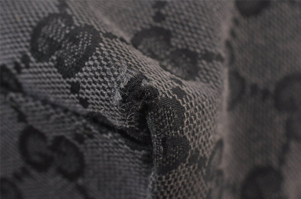 Authentic GUCCI Vintage Shoulder Tote Bag GG Canvas Leather 257275 Black 1085K