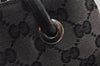 Authentic GUCCI Vintage Shoulder Tote Bag GG Canvas Leather 257275 Black 1085K