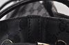 Authentic GUCCI Vintage Shoulder Tote Bag GG Canvas Leather 257275 Black 1085K