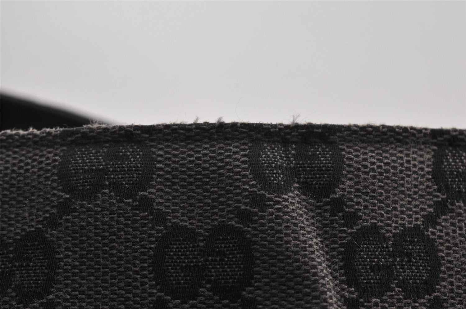 Authentic GUCCI Vintage Shoulder Tote Bag GG Canvas Leather 257275 Black 1085K