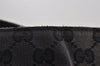 Authentic GUCCI Vintage Shoulder Tote Bag GG Canvas Leather 257275 Black 1085K