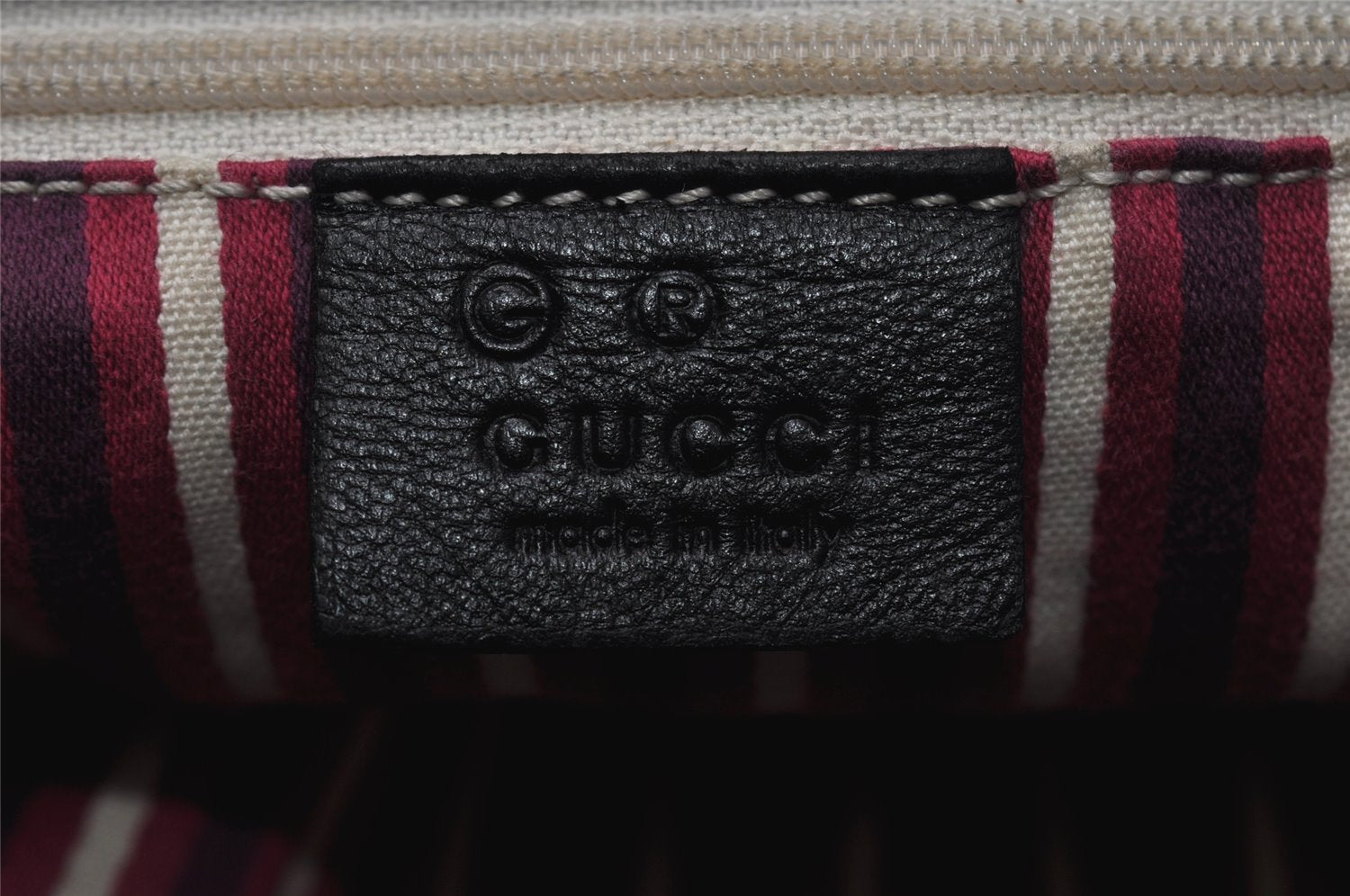 Authentic GUCCI Vintage Shoulder Tote Bag GG Canvas Leather 257275 Black 1085K