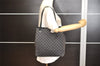 Authentic GUCCI Vintage Shoulder Tote Bag GG Canvas Leather 257275 Black 1085K