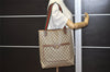 Authentic GUCCI Web Sherry Line Shoulder Tote Bag GG PVC Leather Brown 1086J