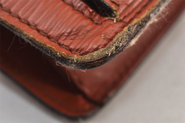 Auth Louis Vuitton Epi Pochette Sellier Dragonne Clutch Bag M52613 Brown 1087K