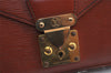Auth Louis Vuitton Epi Pochette Sellier Dragonne Clutch Bag M52613 Brown 1087K