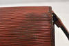 Auth Louis Vuitton Epi Pochette Sellier Dragonne Clutch Bag M52613 Brown 1087K