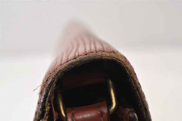 Auth Louis Vuitton Epi Pochette Sellier Dragonne Clutch Bag M52613 Brown 1087K