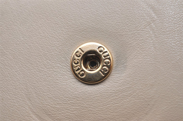 Authentic GUCCI Sherry Line Double G Bifold Wallet Leather 162759 White 1089I