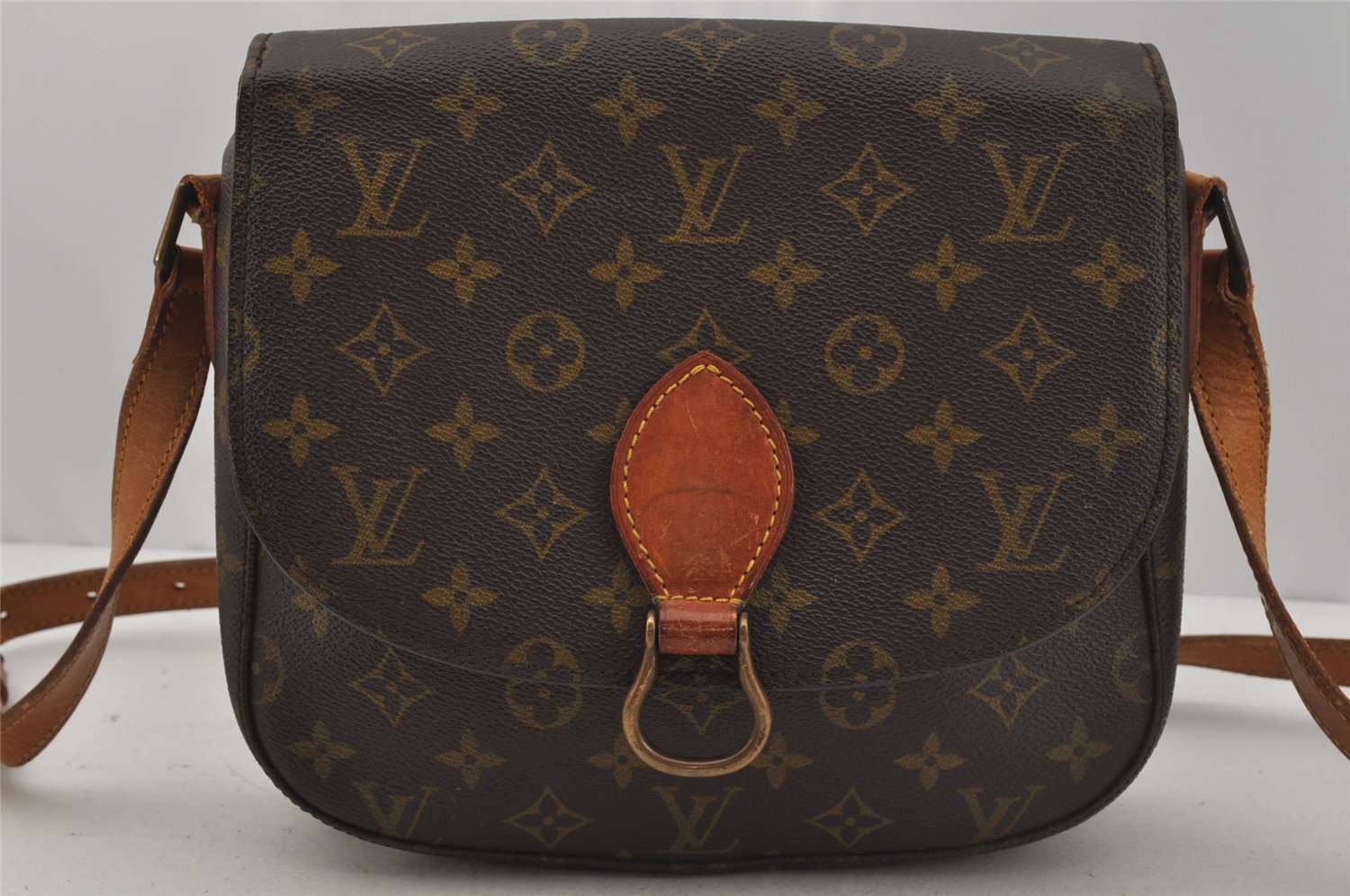 Authentic Louis Vuitton Monogram Saint Cloud GM M51242 Shoulder Cross Bag 1089J