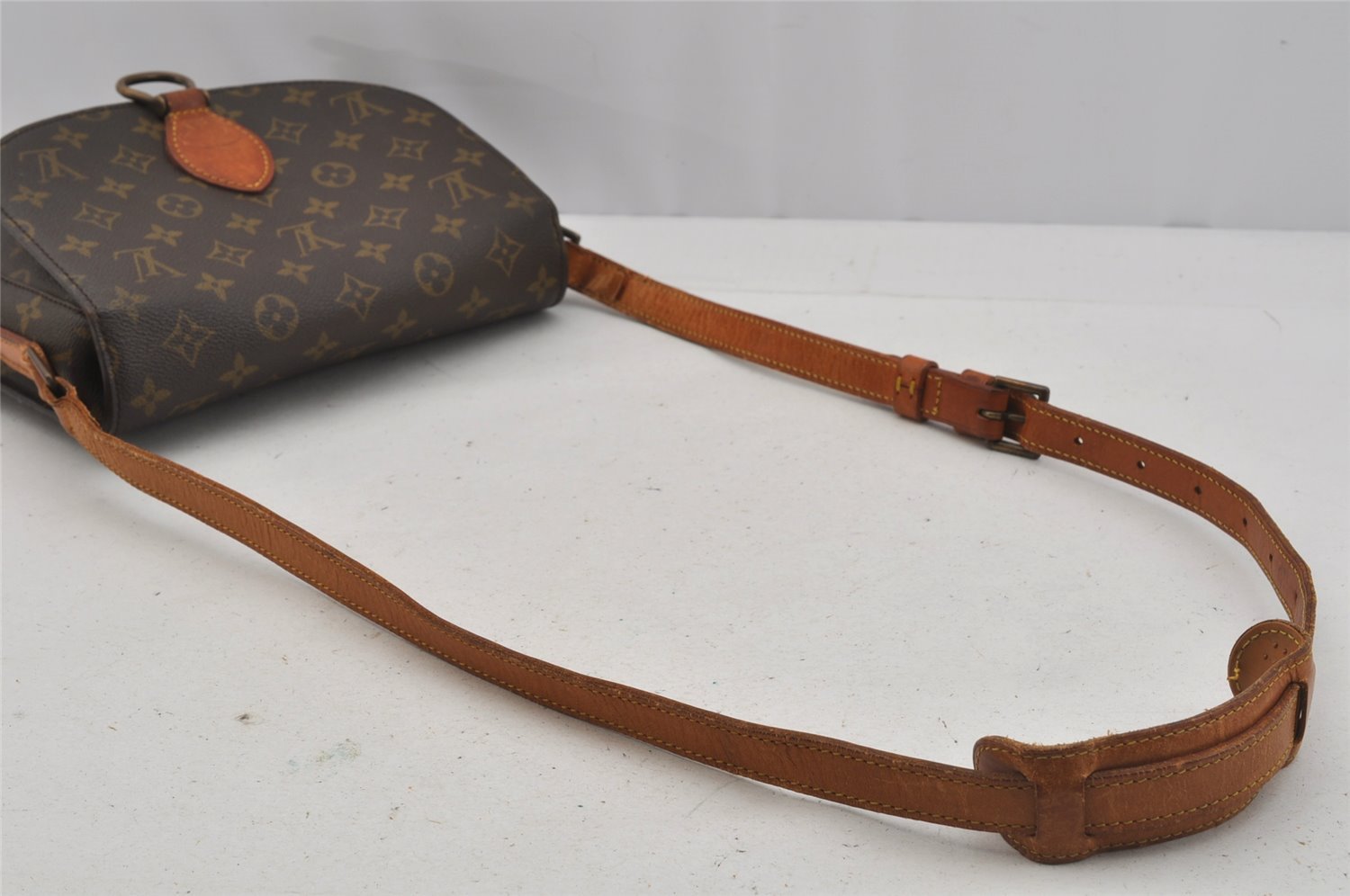 Authentic Louis Vuitton Monogram Saint Cloud GM M51242 Shoulder Cross Bag 1089J