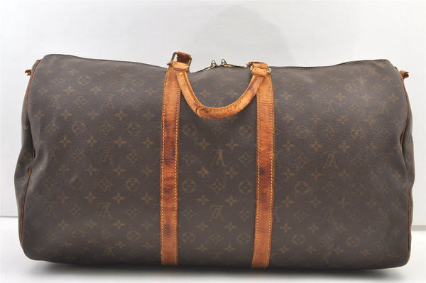 Authentic Louis Vuitton Monogram Keepall Bandouliere 55 M41414 Boston Bag 1089K