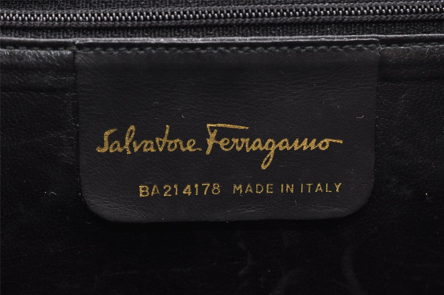 Authentic Salvatore Ferragamo Vara Ribbon Suede 2Way Hand Bag Black SF 1091I