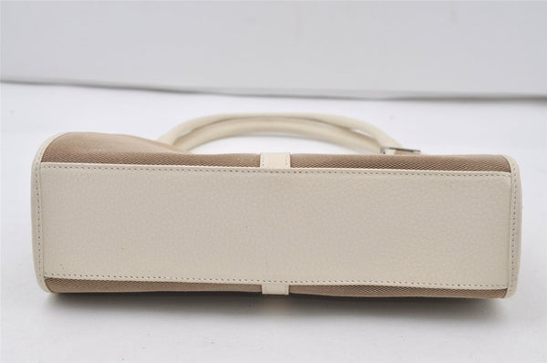 Authentic GUCCI Jackie Shoulder Hand Bag Canvas Leather 0021068 Beige 1091J