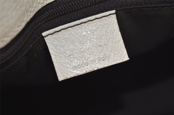 Authentic GUCCI Jackie Shoulder Hand Bag Canvas Leather 0021068 Beige 1091J