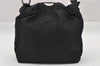 Authentic Christian Dior Maris Pearl Shoulder Hand Bag Purse Nylon Black 1092J