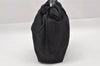 Authentic Christian Dior Maris Pearl Shoulder Hand Bag Purse Nylon Black 1092J