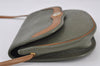 Authentic Christian Dior Shoulder Cross Body Bag Leather Khaki Green CD 1093J