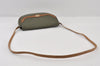 Authentic Christian Dior Shoulder Cross Body Bag Leather Khaki Green CD 1093J