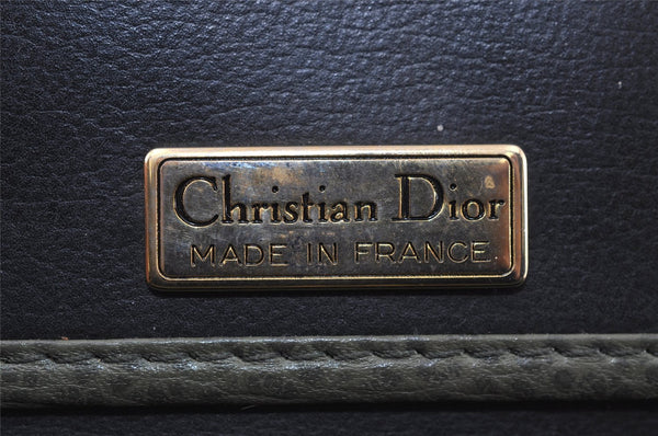 Authentic Christian Dior Shoulder Cross Body Bag Leather Khaki Green CD 1093J