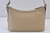 Authentic BURBERRY Vintage Leather Shoulder Hand Bag Purse Beige 1093K