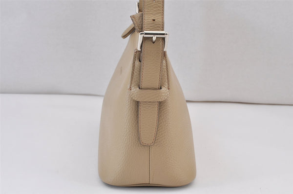 Authentic BURBERRY Vintage Leather Shoulder Hand Bag Purse Beige 1093K