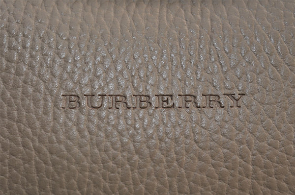 Authentic BURBERRY Vintage Leather Shoulder Hand Bag Purse Beige 1093K