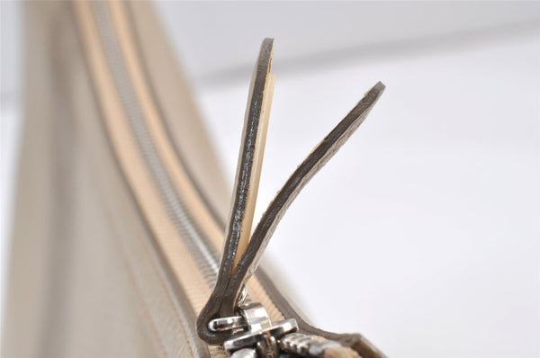 Authentic BURBERRY Vintage Leather Shoulder Hand Bag Purse Beige 1093K