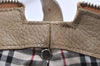 Authentic BURBERRY Vintage Leather Shoulder Hand Bag Purse Beige 1093K