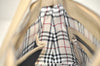 Authentic BURBERRY Vintage Leather Shoulder Hand Bag Purse Beige 1093K